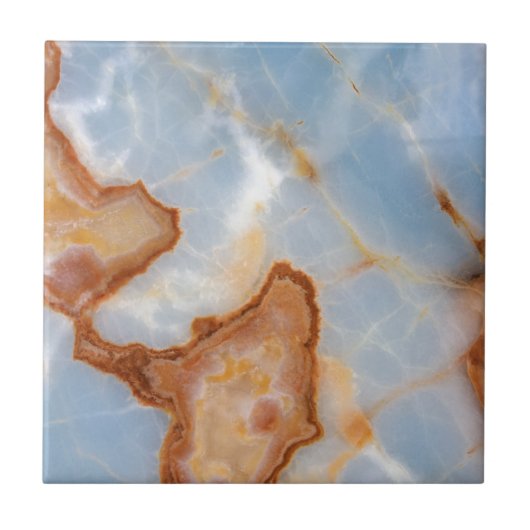 Baby-Blau-Marmor mit rostigem Veining Fliese (Vorderseite)