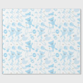 Baby-Blau-Muster Geschenkpapier (Flach)
