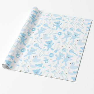 Baby-Blau-Muster Geschenkpapier
