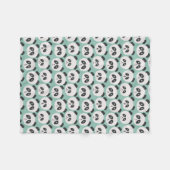 Baby-Blau-Panda-Bär Fleecedecke (Vorderseite (Horizontal))
