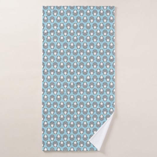 Baby-Blau-Pinguin-Muster Badehandtuch (Badehandtuch)