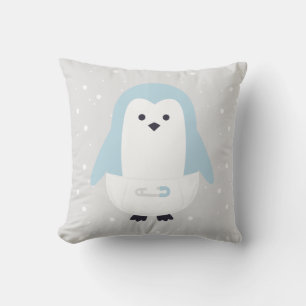 Baby Blau Pinguin Wurf Kissen