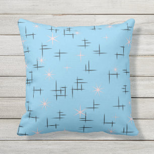 Baby-Blau-Retro Muster Kissen