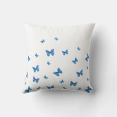 BABY-BLAU-SCHMETTERLINGE AUF WEISS KISSEN (Rückseite)