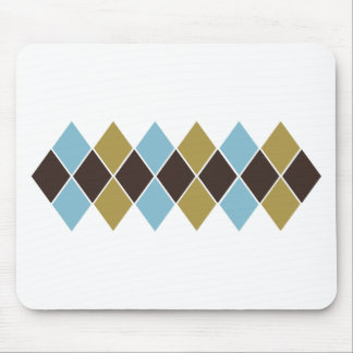 Baby-Blau, Schokolade, TAN-Raute Preppy Mousepad