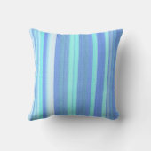 Baby-Blau-Striped Leinwand-Druck-Muster Kissen (Rückseite)
