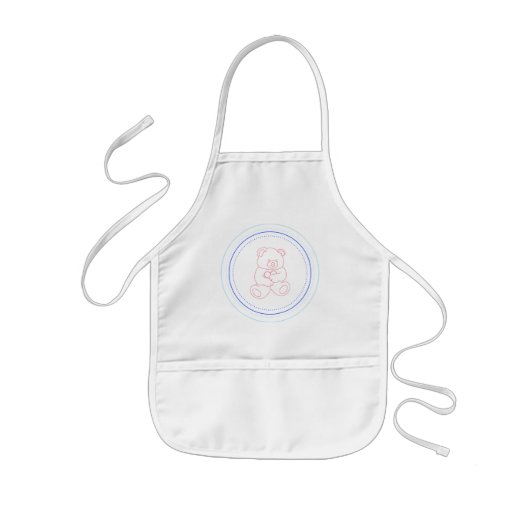 Baby-Blau-Teddybär Kinderschürze (Vorne)