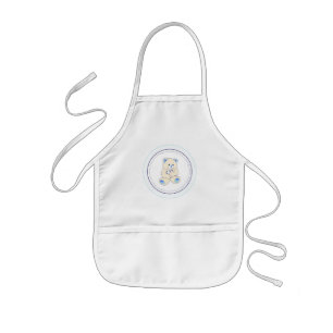 Baby-Blau-Teddybär Kinderschürze