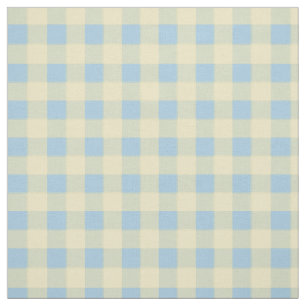 Baby-Blau-u. Gelb-Gingham Stoff