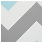 Baby-Blau und graues Zickzack mit Monogramm Stoff (Muster)