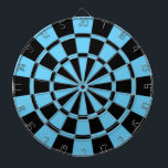 Baby blau und schwarz dartscheibe<br><div class="desc">Baby Blue and Black Dart Board</div>