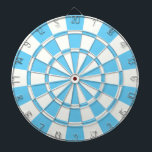 Baby blau und weiß dartscheibe<br><div class="desc">Baby Blue and White Dart Board</div>