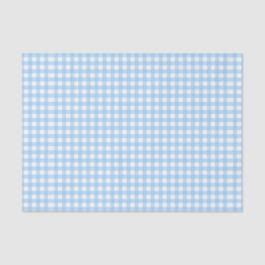 Baby-Blau-und Weiß-Gingham-Karo-Seidenpapier Seidenpapier (Vorderseite)