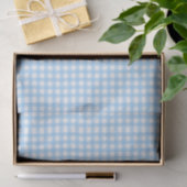 Baby-Blau-und Weiß-Gingham-Karo-Seidenpapier Seidenpapier (Geschenk)