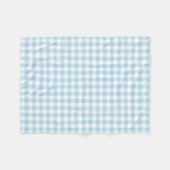Baby-Blau-und Weiß-Gingham überprüftes Muster Fleecedecke (Vorderseite (Horizontal))