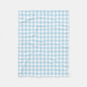 Baby-Blau-und Weiß-Gingham überprüftes Muster Fleecedecke (Vorderseite)