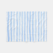 Baby Blau und Weiß, horizontal gestreift Wasserfar Fleecedecke (Vorderseite (Horizontal))