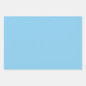 Baby blau (Vollfarbe) Geschenkpapier Set (Vorderseite)