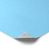 Baby blau (Vollfarbe) Poster (Ecke)