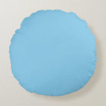 Baby blau (Vollfarbe) Rundes Kissen<br><div class="desc">Baby blau (Vollfarbe)</div>