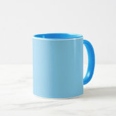 Baby blau (Vollfarbe) Tasse (VorderseiteRechts)