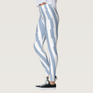 Baby Blau & Weiß gestreifte Leggings