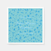 Baby-Blauconfetti-Taufe-Taufe Serviette (Vorderseite)