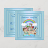 BABY BLAUE ARK 1. GEBURTSTAG EINLADUNG überarbeite (Vorne/Hinten)