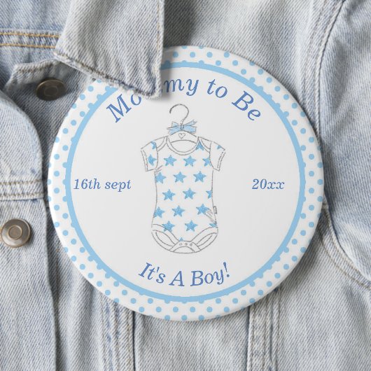 Baby-blaue Mama, zum Knopf zu sein Button (Beispiel)