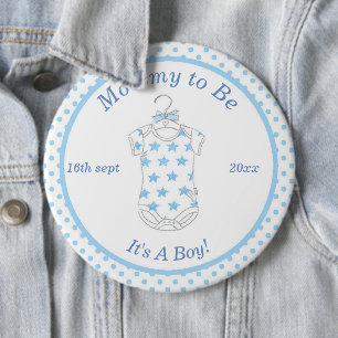 Baby-blaue Mama, zum Knopf zu sein Button