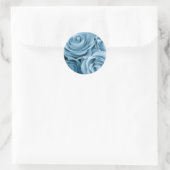 BABY BLAUE Rose - Hochzeitlicher Umschlag Aufklebe Runder Aufkleber (Tasche)