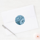 BABY BLAUE Rose - Hochzeitlicher Umschlag Aufklebe Runder Aufkleber (Umschlag)