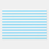 BABY BLAUE/WEISSE STREIFEN & ELEPHANE GESCHENKPAPIER SET (Vorderseite)