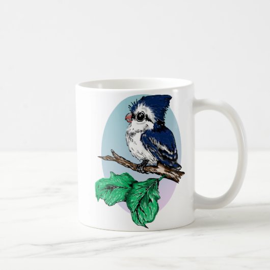 Baby-Blauhäher-Tasse Kaffeetasse (Rechts)