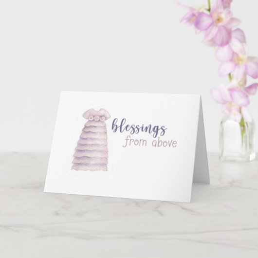 Baby Blessing Card Girl Karte (Orchidee)