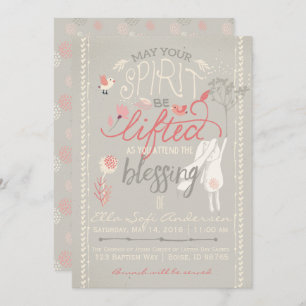 BABY-BLESSINVITATION  Blumenmädchen Einladung