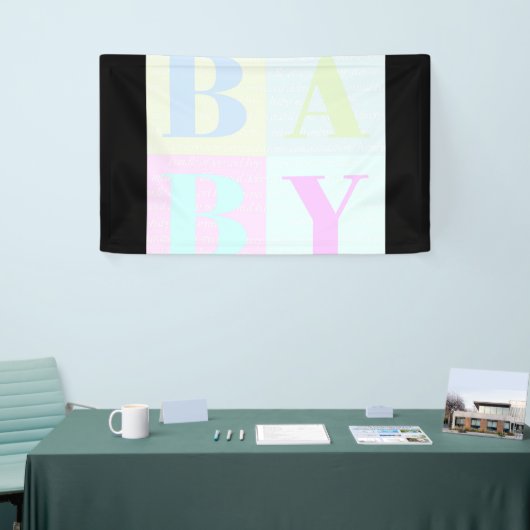 Baby-Blockbuchstaben Banner (Messeveranstaltung)