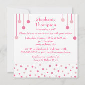 BABY blockiert hübsches in der rosa Einladung (Rückseite)