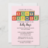 Baby Blocks Baby Dusche Einladung (Vorderseite)