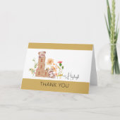 Baby Blocks, Bären und Wildblumen Dankeschön Card Dankeskarte (Vorderseite)