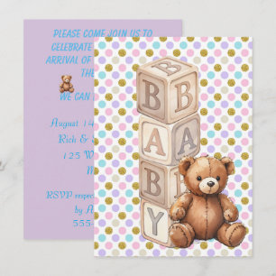 BABY BLOCKS DIGITAL DOWNLOAD PARTY EINLADUNG