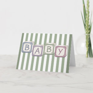 Baby Blocks Green Karte