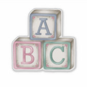 Baby Blocks Sticker (Vorderseite)