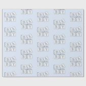 Baby Blocks Typografie Blue Watercolor Dusche Geschenkpapier (Flach)