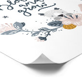 Baby Bloom and Grow Blue Poster | Wall Print (Ecke)