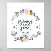 Baby Bloom and Grow Blue Poster | Wall Print (Vorne)