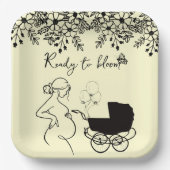 Baby Bloom Babyparty  Pappteller (Vorderseite)