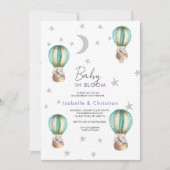 Baby Bloom Niedliche rustikale tierische Einladung (Vorderseite)