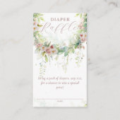 Baby Bloom Spring Rosa Blumenspulendusche Windeln Begleitkarte (Vorderseite)