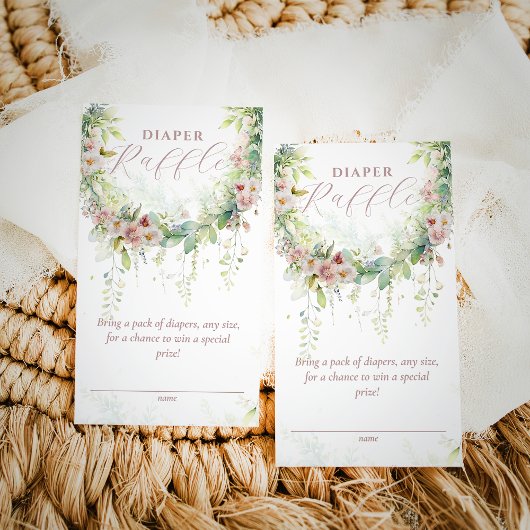 Baby Bloom Spring Rosa Blumenspulendusche Windeln Begleitkarte